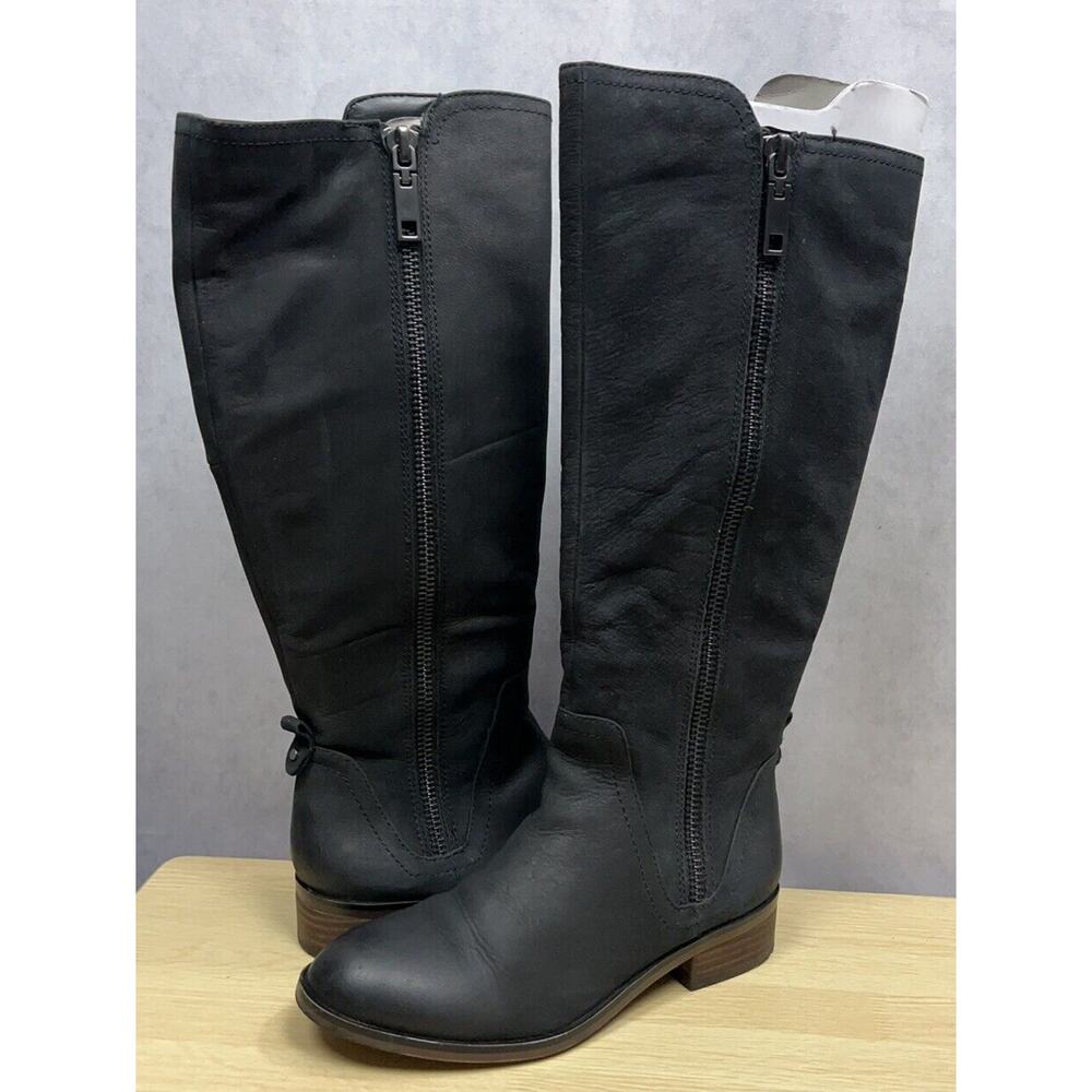 Lot of 2 Aldo Women’s Brown/Black Leather Side Zip Riding Boots Size 6.5 - Picture 3 of 16